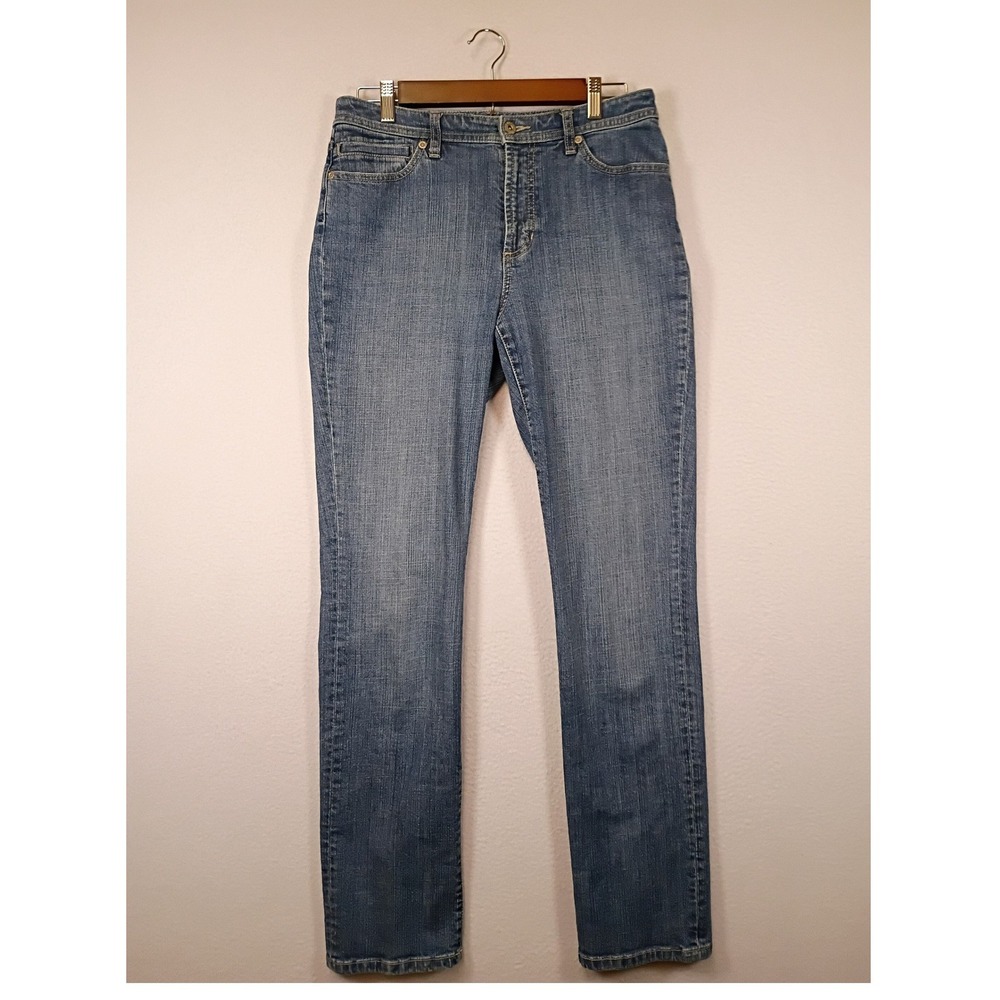 Classic Chico's Platinum Womens Size 0.5 Blue Medium Wash Straight Leg Jeans